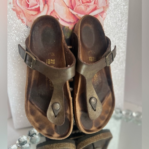 Birkenstock Metallic Brown Sandals size 6 - Picture 3 of 7